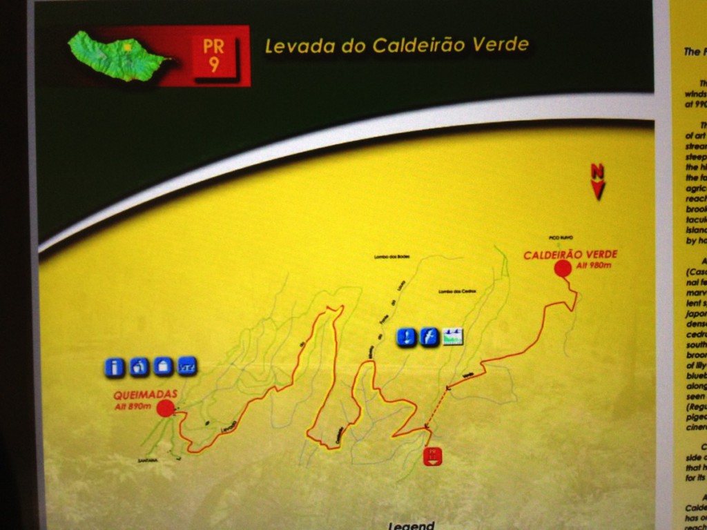 Wegbeschreibung Caldeirao Verde