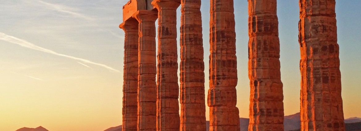 Landgang in Piräus/Athen: Strand + Kultur = Tempel des Posseidon