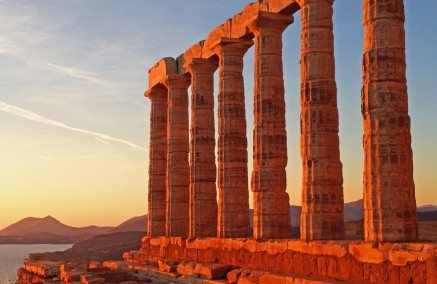 Landgang in Piräus/Athen: Strand + Kultur = Tempel des Posseidon