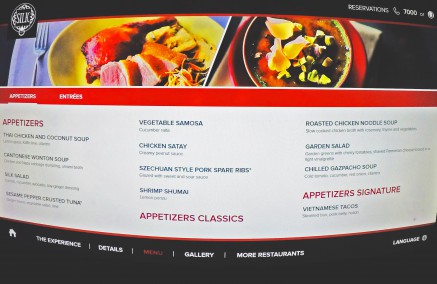 Speisekarten von Royal Caribbean – Silk, The Grande, American Icon Grill und CHIC