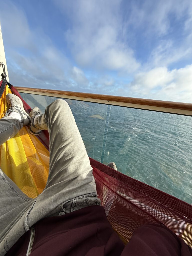 Hängematte auf der AIDA Balkonkabine