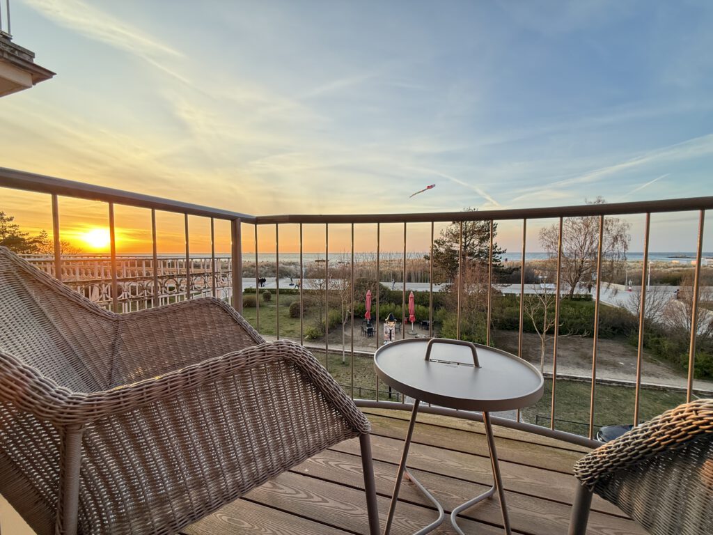 Balkon mit Blick auf die Düne
